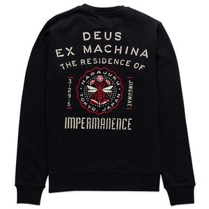 Deus Ex Machina Tokyo Address black Crewneck size xs